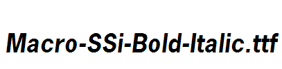 Macro-SSi-Bold-Italic