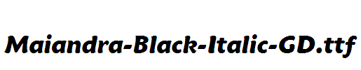 Maiandra-Black-Italic-GD