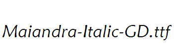 Maiandra-Italic-GD