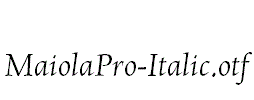 MaiolaPro-Italic