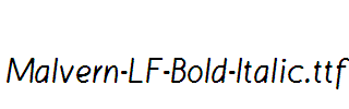 Malvern-LF-Bold-Italic