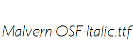 Malvern-OSF-Italic