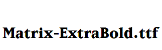 Matrix-ExtraBold