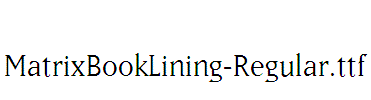 MatrixBookLining-Regular