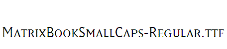 MatrixBookSmallCaps-Regular