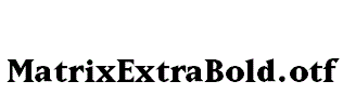 MatrixExtraBold