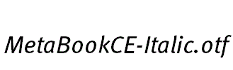 MetaBookCE-Italic