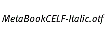 MetaBookCELF-Italic