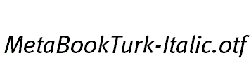 MetaBookTurk-Italic