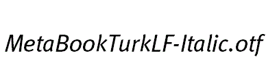 MetaBookTurkLF-Italic