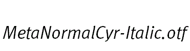 MetaNormalCyr-Italic