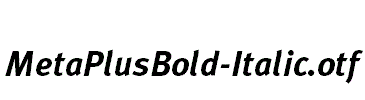 MetaPlusBold-Italic