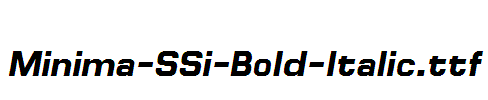 Minima-SSi-Bold-Italic