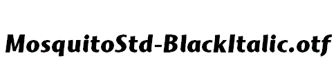 MosquitoStd-BlackItalic