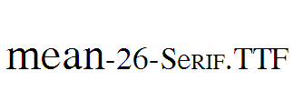 MEAN-26-Serif