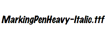 MarkingPenHeavy-Italic