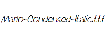 Marlo-Condensed-Italic