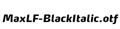 MaxLF-BlackItalic