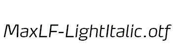 MaxLF-LightItalic