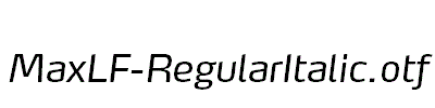 MaxLF-RegularItalic