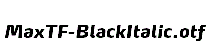 MaxTF-BlackItalic