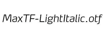 MaxTF-LightItalic