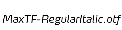 MaxTF-RegularItalic