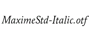 MaximeStd-Italic