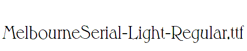 MelbourneSerial-Light-Regular