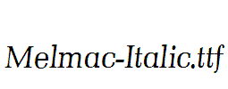 Melmac-Italic