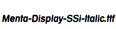 Menta-Display-SSi-Italic