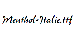 Menthol-Italic