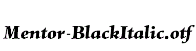 Mentor-BlackItalic