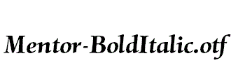 Mentor-BoldItalic