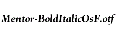 Mentor-BoldItalicOsF