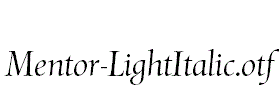 Mentor-LightItalic