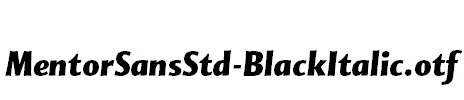 MentorSansStd-BlackItalic