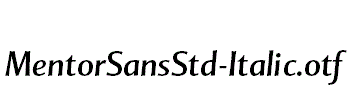 MentorSansStd-Italic