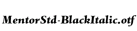 MentorStd-BlackItalic