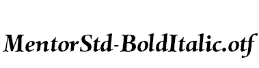 MentorStd-BoldItalic