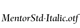 MentorStd-Italic