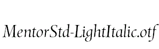 MentorStd-LightItalic