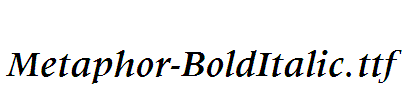 Metaphor-BoldItalic