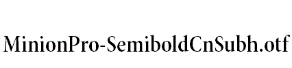 MinionPro-SemiboldCnSubh