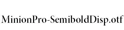 MinionPro-SemiboldDisp