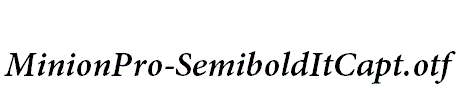 MinionPro-SemiboldItCapt