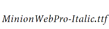 MinionWebPro-Italic