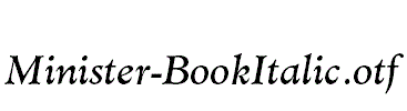 Minister-BookItalic