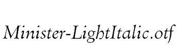 Minister-LightItalic