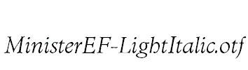 MinisterEF-LightItalic